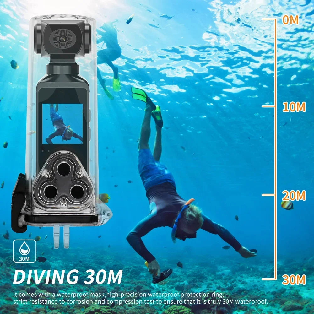 New 4K 1080P Pocket Camcorder HD Cam 1.3" LCD Screen 270° Rotatable Wifi Mini Sports Camera with Waterproof Case Motion Cameras