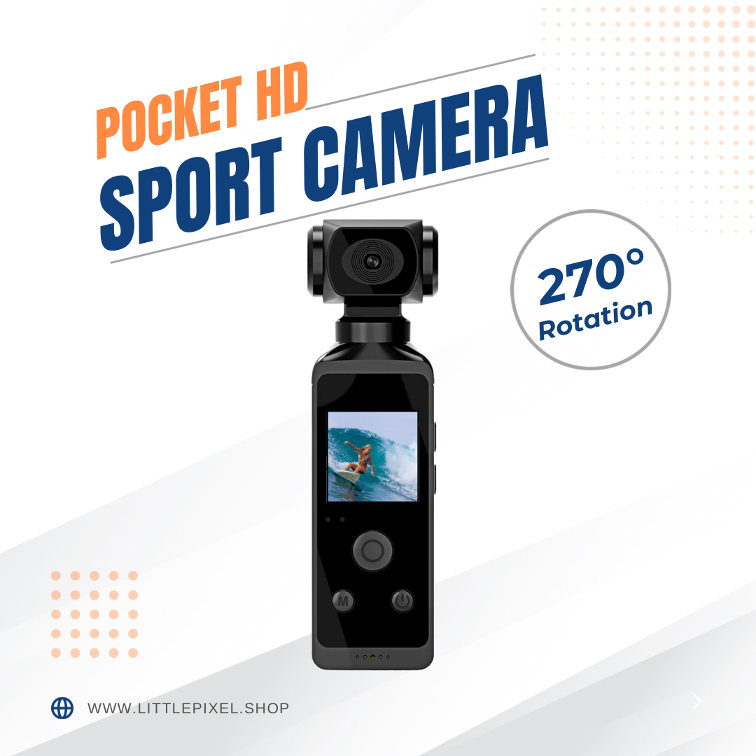 New 4K 1080P Pocket Camcorder HD Cam 1.3" LCD Screen 270° Rotatable Wifi Mini Sports Camera with Waterproof Case Motion Cameras