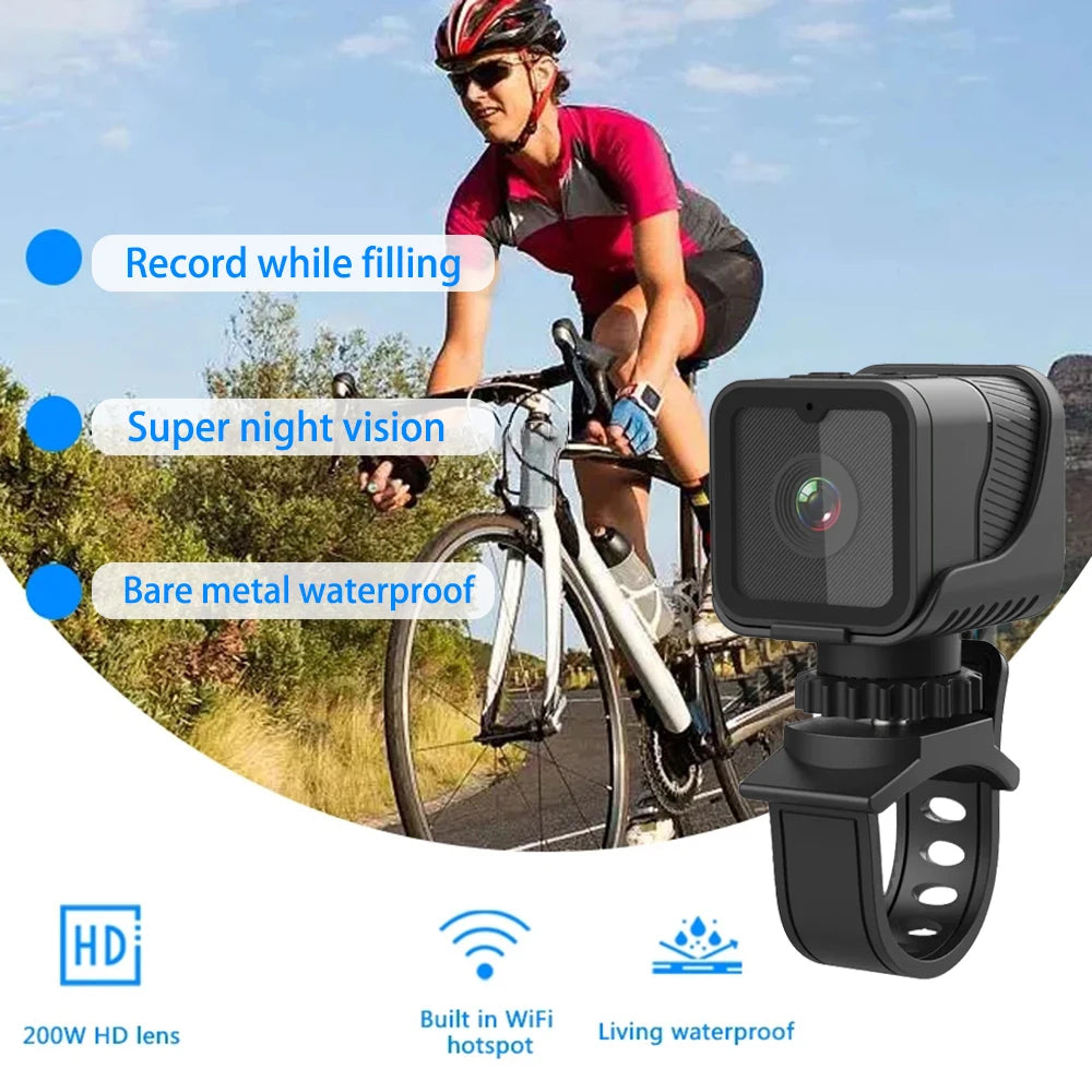 1080P HD Mini Camera Outdoor Waterproof Sports Camera Portable Car Mini DV Camera Motorcycle and Bike Driving Recorder