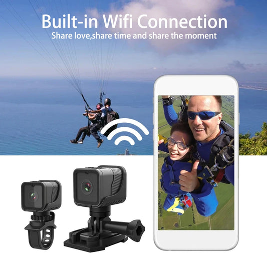 1080P HD Mini Camera Outdoor Waterproof Sports Camera Portable Car Mini DV Camera Motorcycle and Bike Driving Recorder