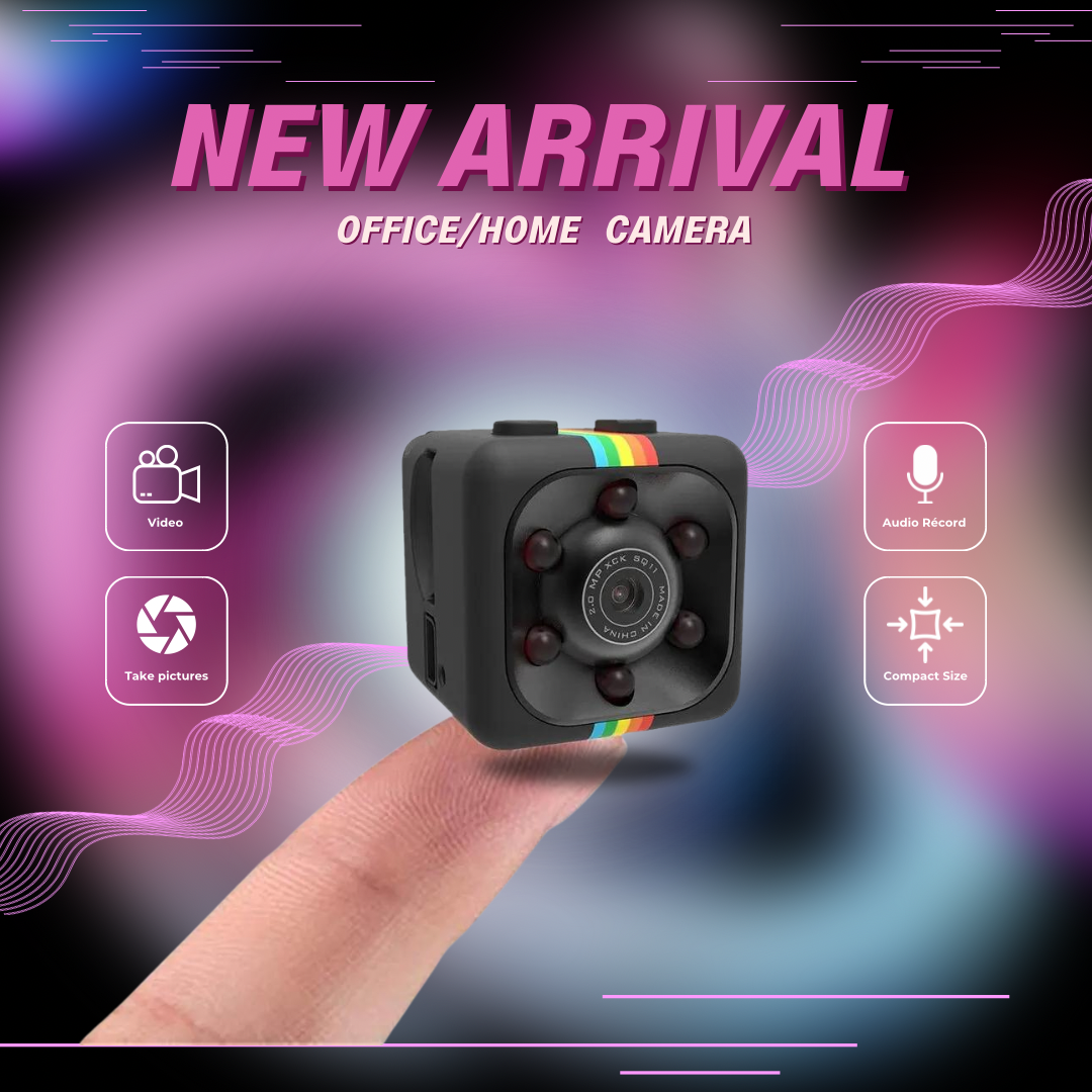 Mini Camera HD Portable Small Nanny Cam Video Voice Security Camera for Home and Office