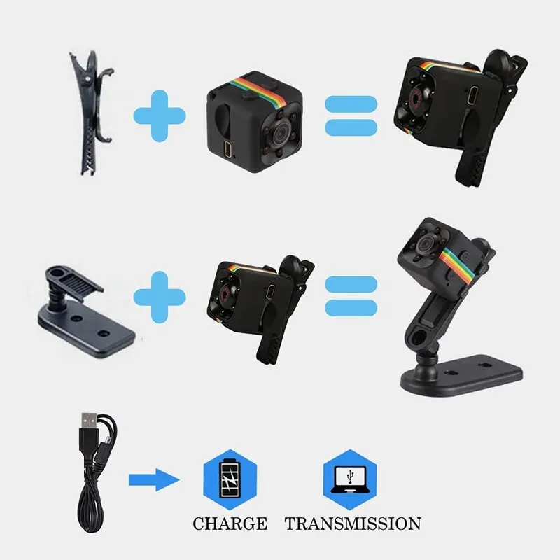 Mini Camera HD Portable Small Nanny Cam Video Voice Security Camera for Home and Office